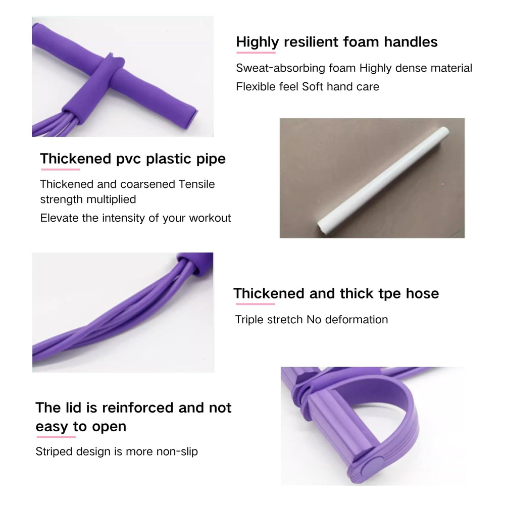 Fitness resistance bands set used at home for warmups and HIIT.