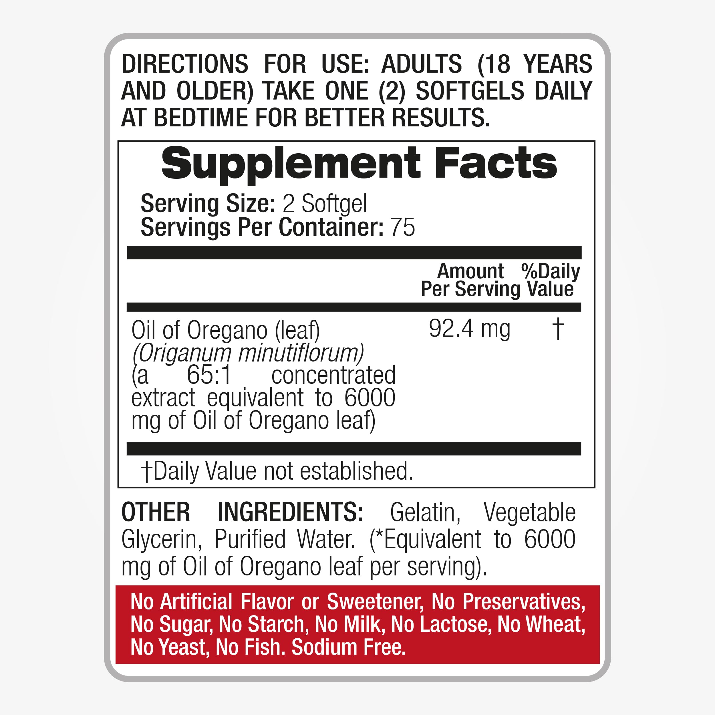 Dispensing pour showing easy dose access for FITO MEDIC'S oregano oil