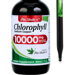 FITO MEDIC'S Lab liquid chlorophyll bottle ready to elevate daily hydration.