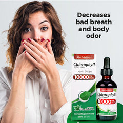 Glass with FITO MEDIC'S Lab chlorophyll liquid and a dropper for easy daily intake.