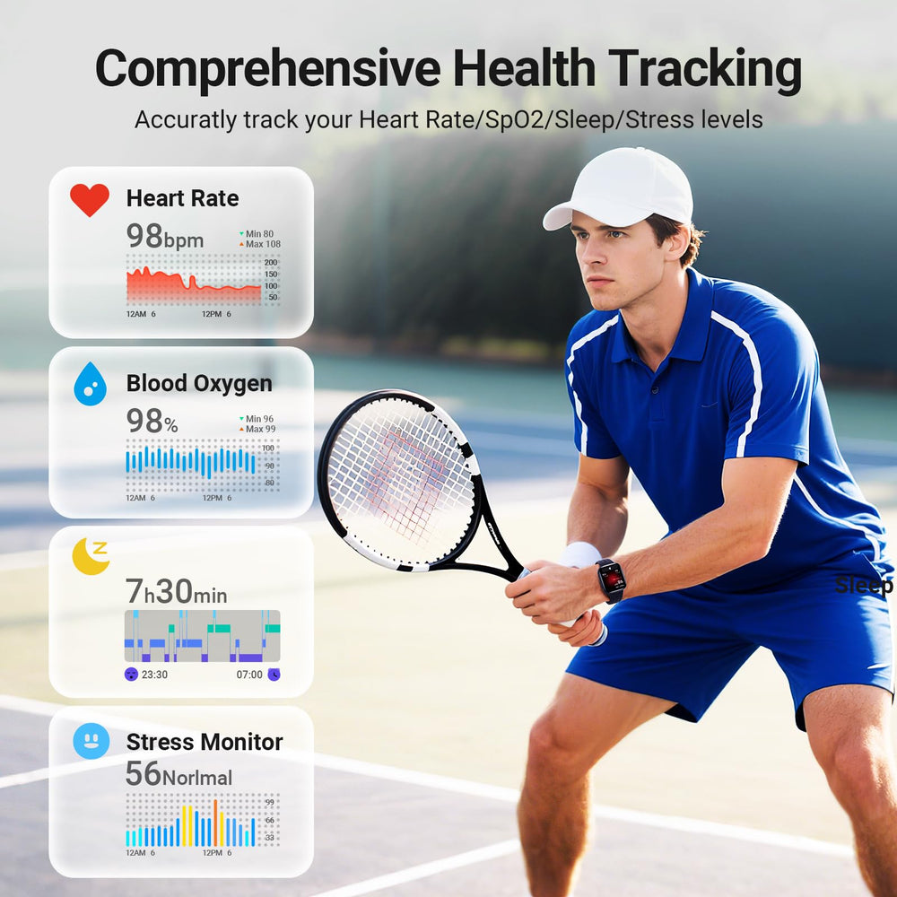 Fitpolo health tracking with heart rate, SpO2 and sleep monitoring