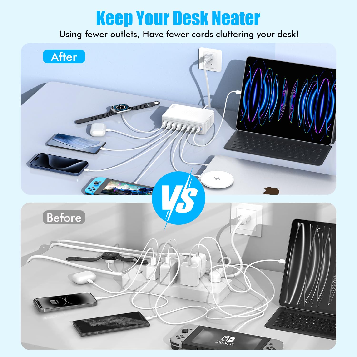 Fitquipment 5ft extension cable adds flexible desk setup
