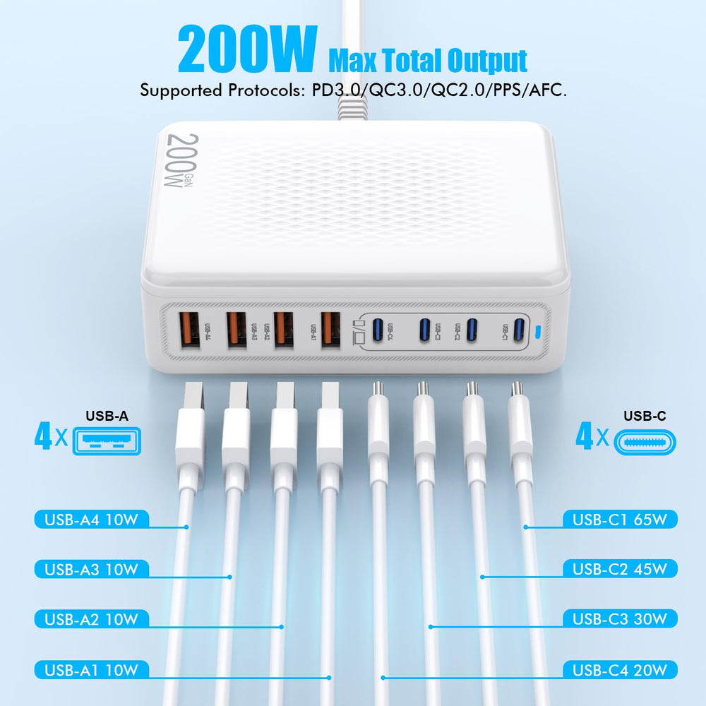 Fitquipment eight-port independent outputs enable simultaneous charging