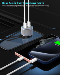 Fitequipment nylon braided USB-C to USB-C cable for durable fast charging.