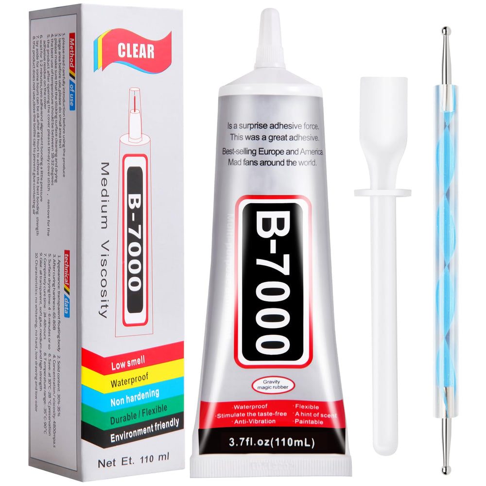 FITTDYHE B7000 glue bottle 110ml for precise crystal rhinestone application.