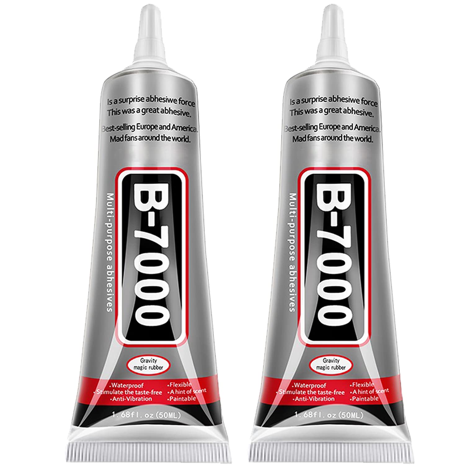 FITTDYHE B7000 glue packaging shows a clear, versatile adhesive for crafts and repairs.