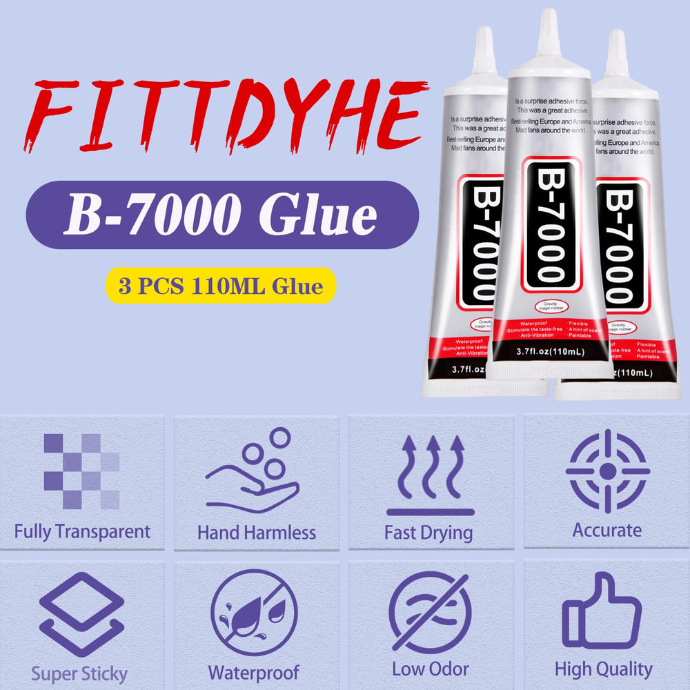 Nail art bonding with reliable B7000 adhesive.