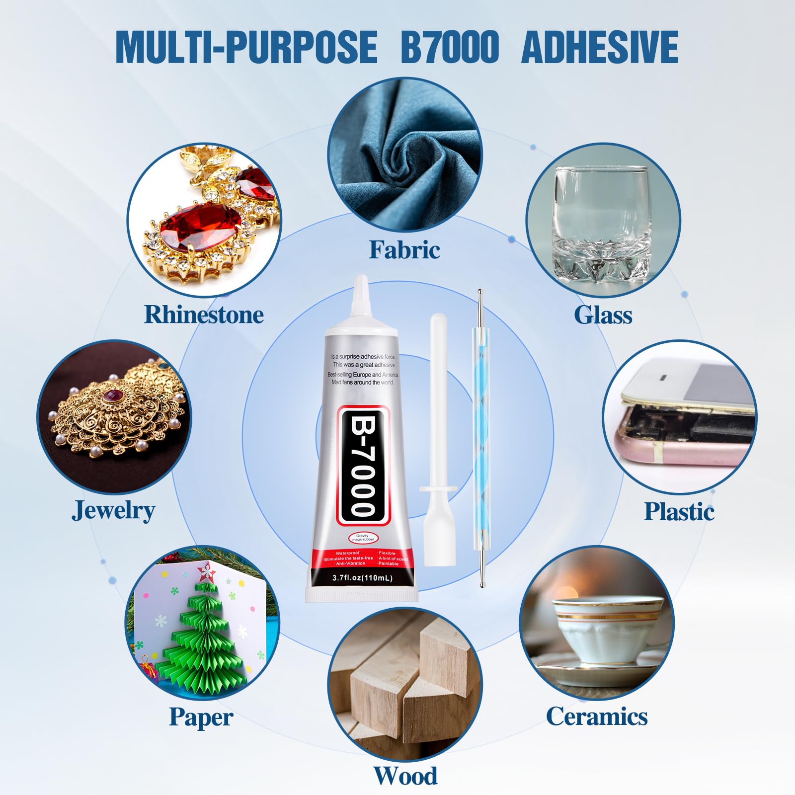 FITTDYHE high-viscosity clear glue dries smoothly for clean results.