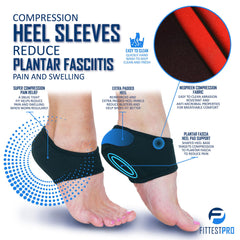 Fittest Pro compression sleeve for foot image demonstrates steady compression under socks