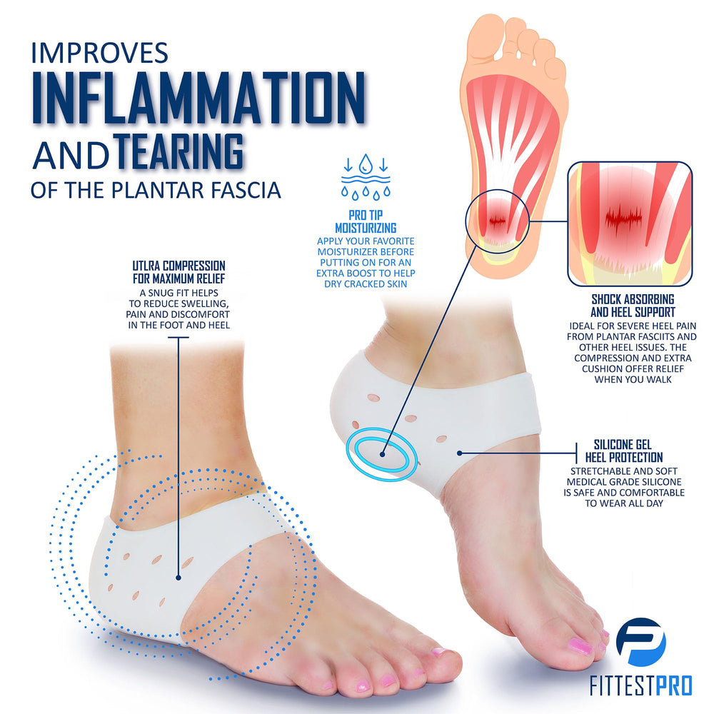Fittest Pro silicone heel protectors show durable medical grade protection