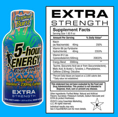 Close-up of Tropical Burst shot being poured for instant energy boost
