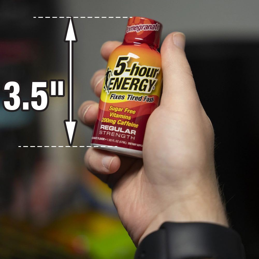 Five-hour ENERGY shot in use during a workout warm-up