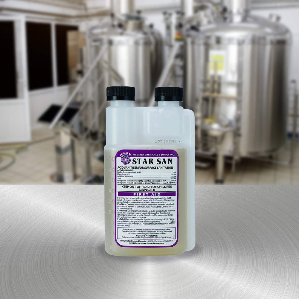 Five Star Star San no-rinse formula saves time during sanitation.