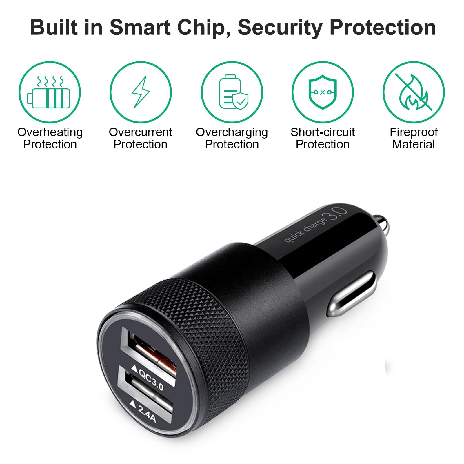FiveBox compact-design charger fits in your car for travel.