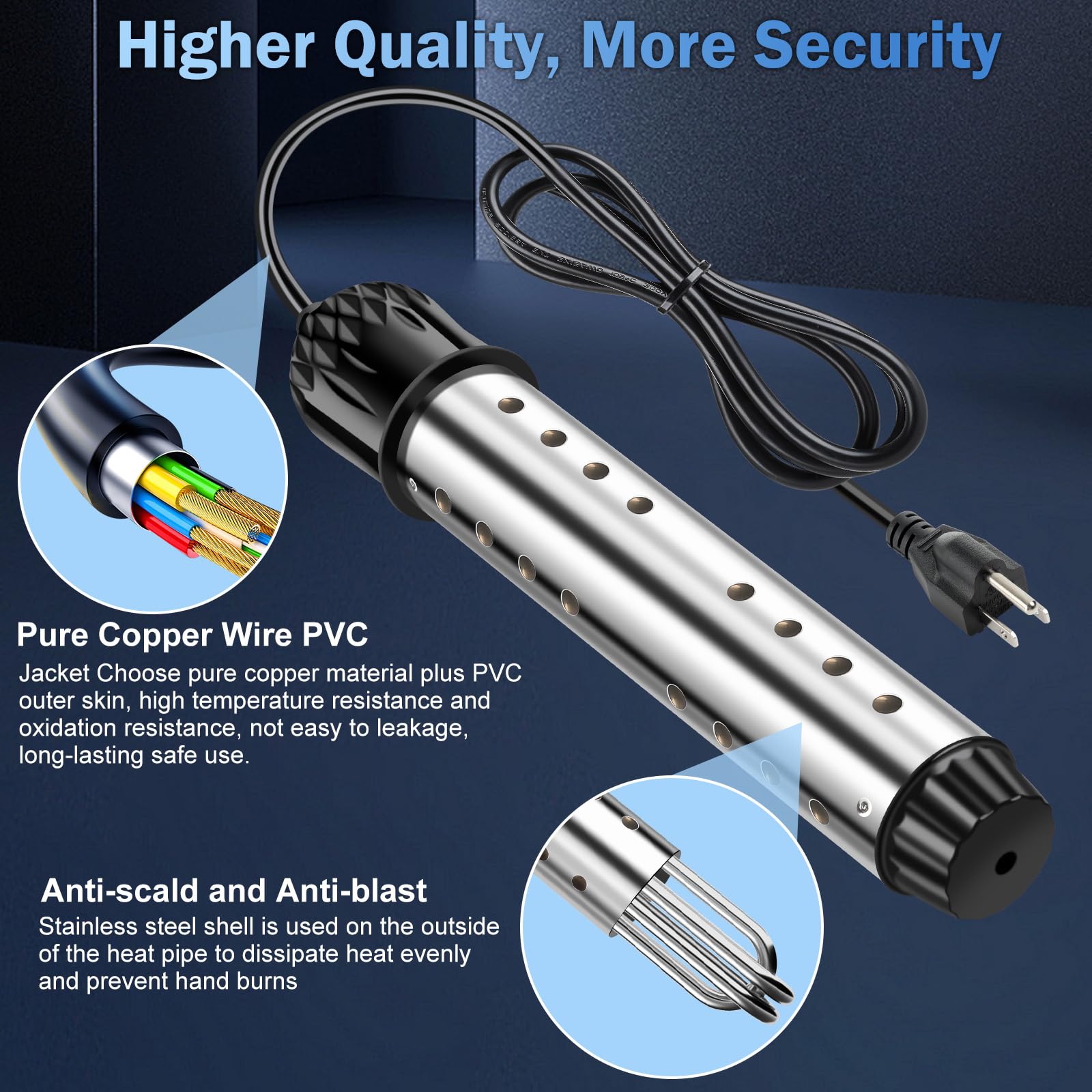 FiveCubs perforated heat guard promotes even heating and safety.