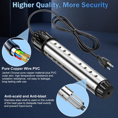 FiveCubs perforated heat guard promotes even heating and safety.