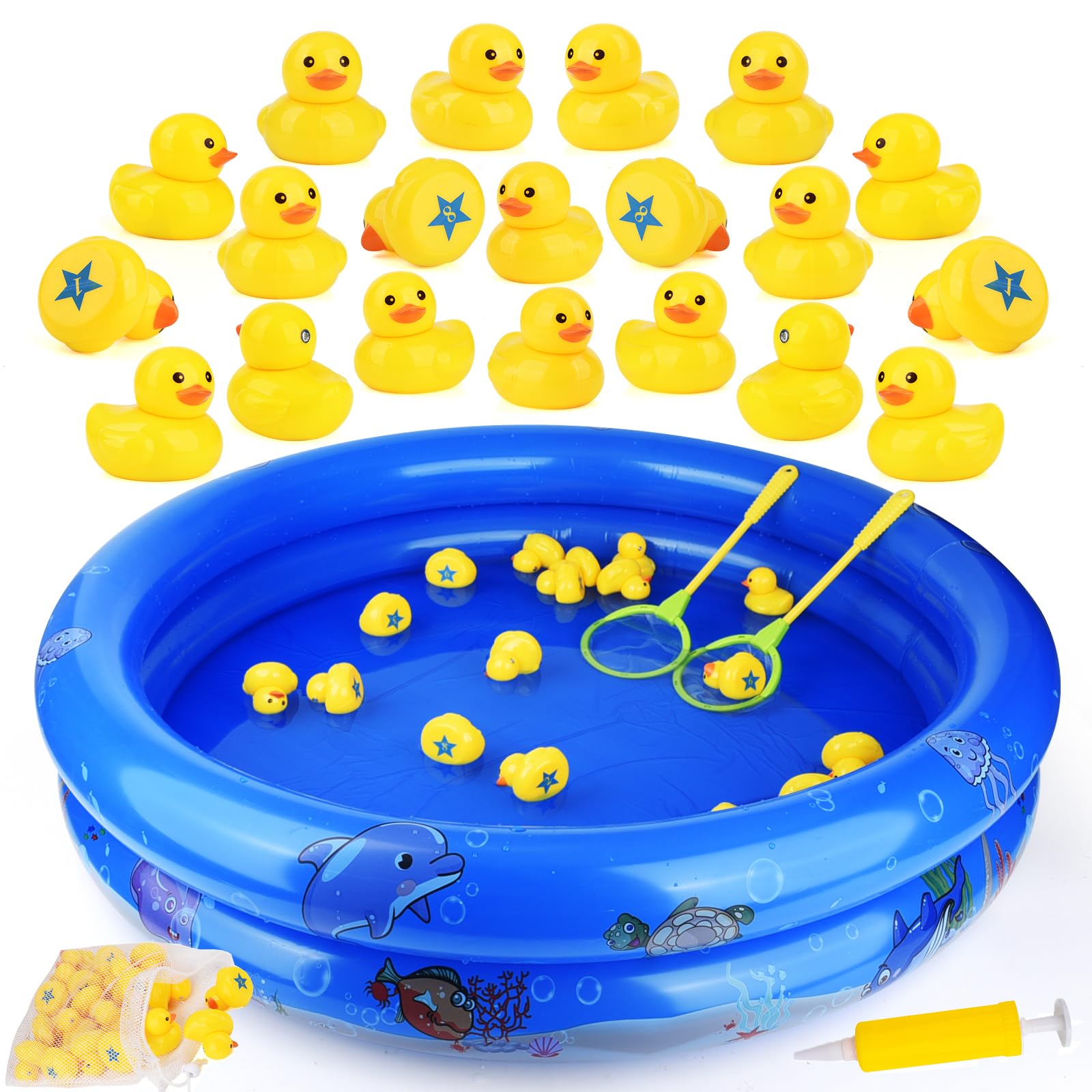 FIVEDAOGANG Duck Matching Game ducks in pool, ideal for family play and coordination