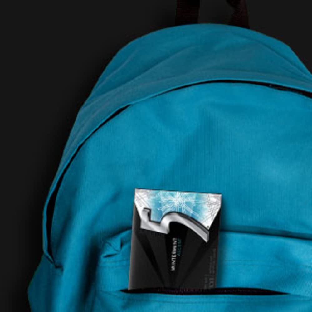 5 GUM On-the-go pack fits bags and pockets for fresh breath anytime.