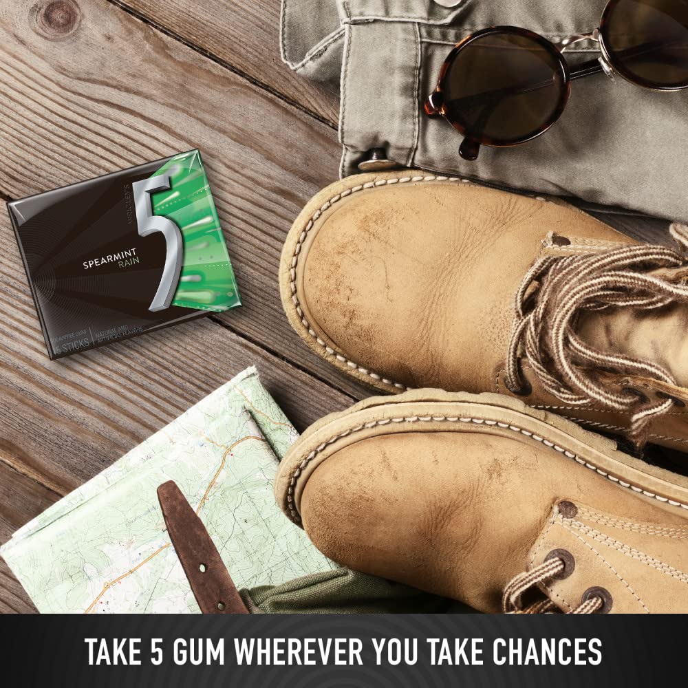 5 GUM pack with tear-open foil highlights freshness ready for sharing or personal use.