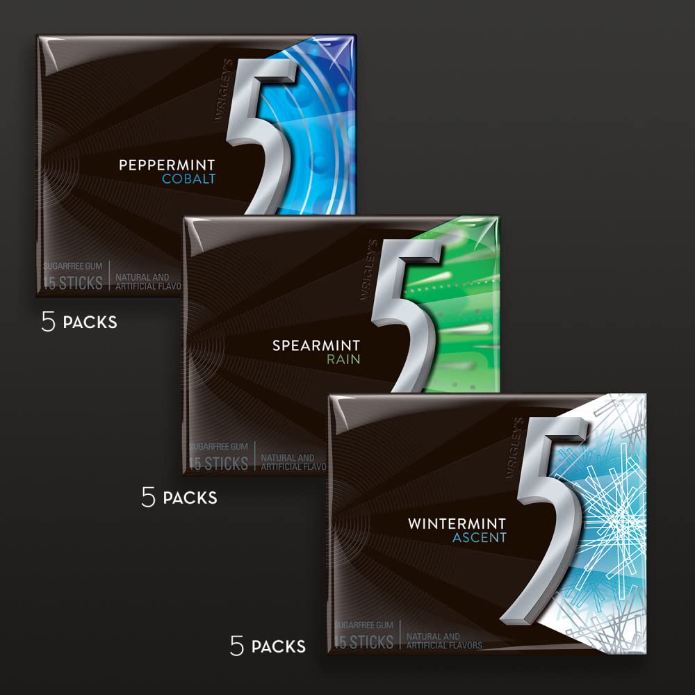 5 GUM Sugar-free bulk pack offers affordable minty moments without sugar.