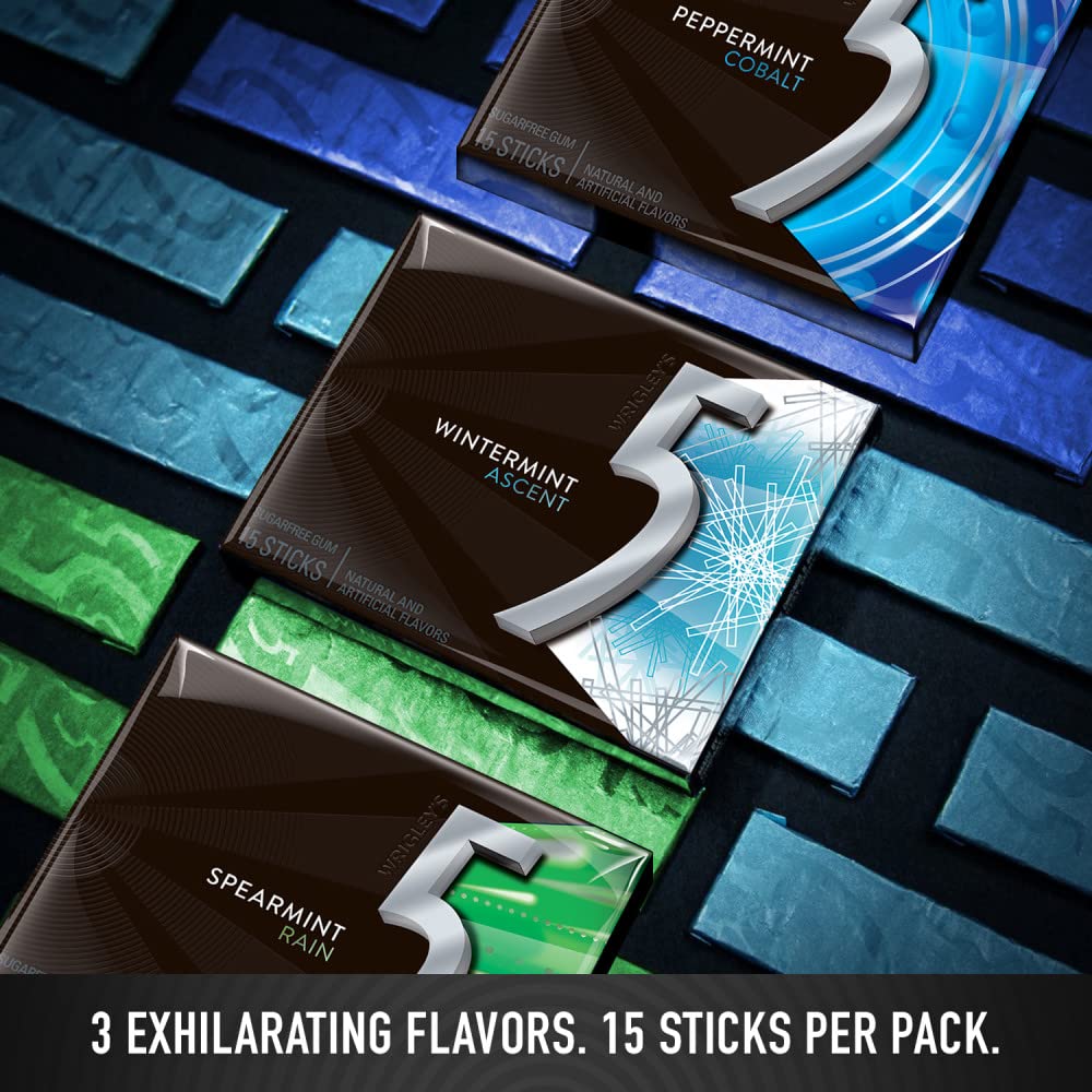 5 GUM Variety Pack (15 packs) offers convenient mint flavor options for everyday use.