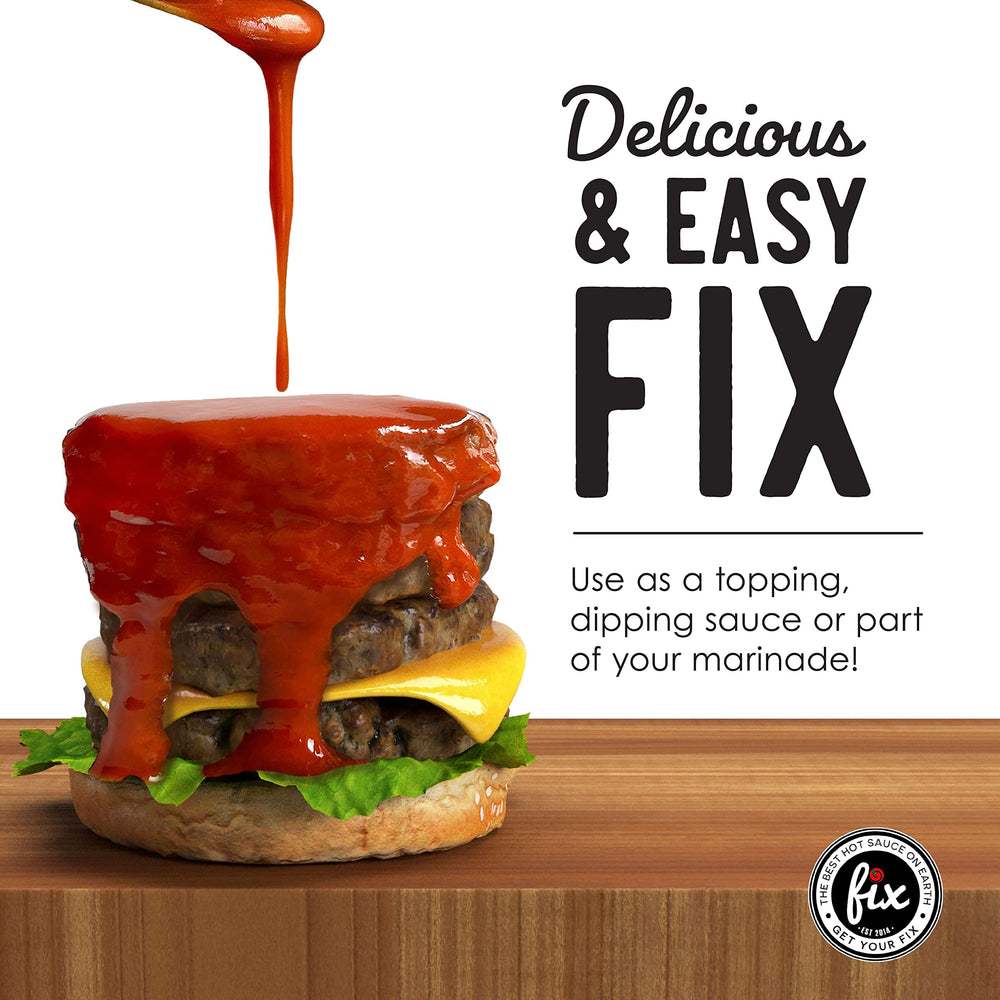 Fix Hot Sauce bottle shows garlic aroma for a zesty kick