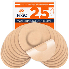 Fixic Freestyle adhesive patch back paper close-up showing three-part design for easy peeling.