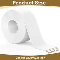 Fixmend white caulk tape on kitchen sink edge for water resistance