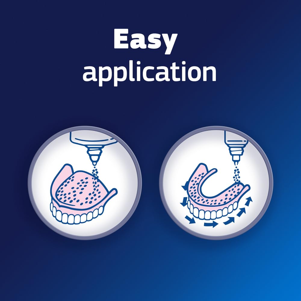 Fixodent Extra Hold powder jar label clarity highlights usage basics.