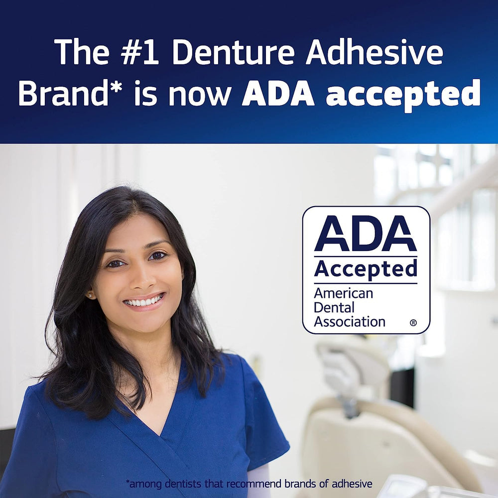 Fixodent Original respiratory-protector formulation highlighted for breath-friendly design.
