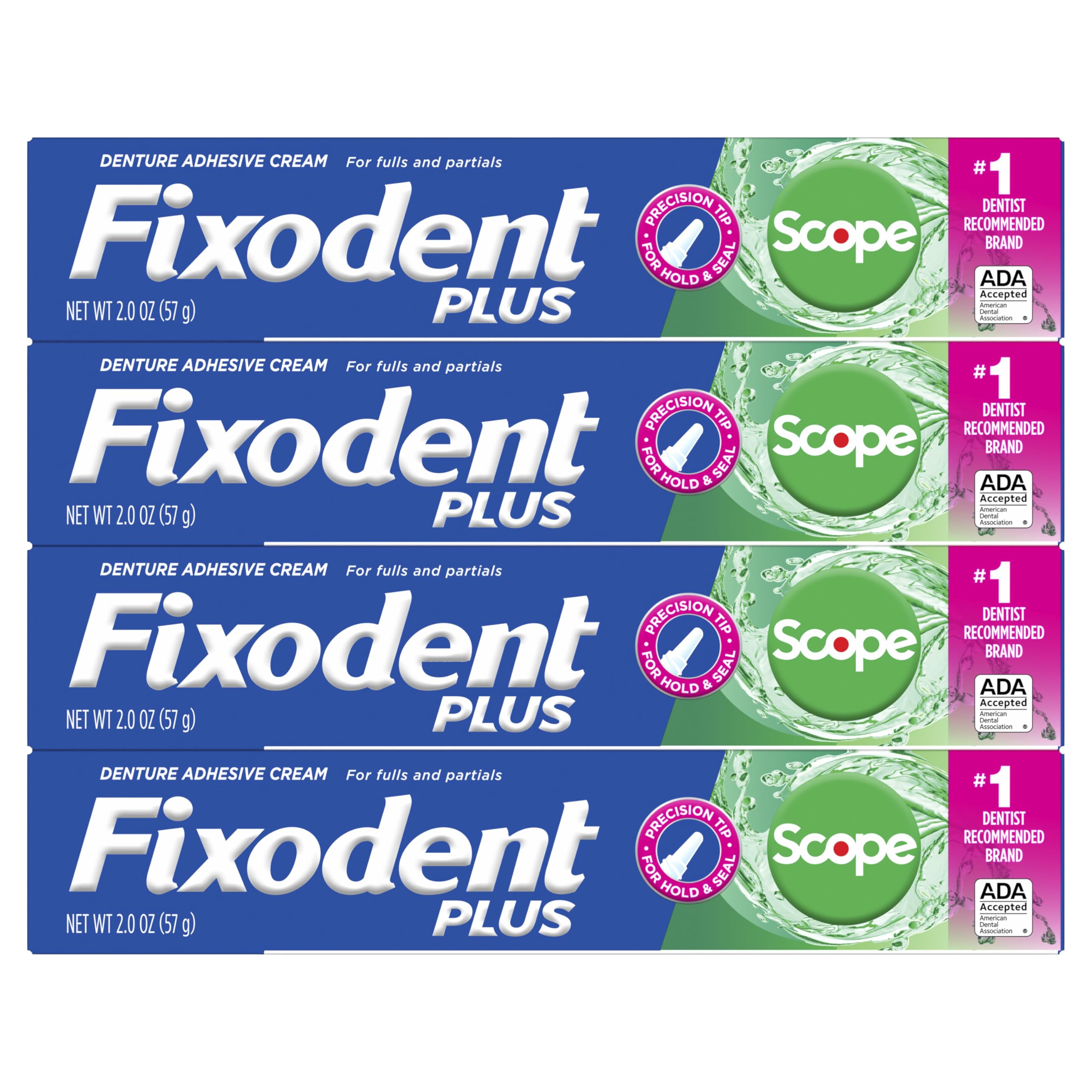 Fixodent Plus Scope recyclable carton for eco-friendly packaging