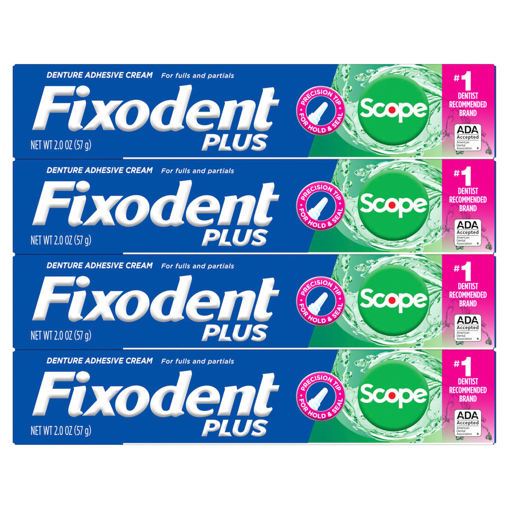 Fixodent Plus Scope recyclable carton for eco-friendly packaging