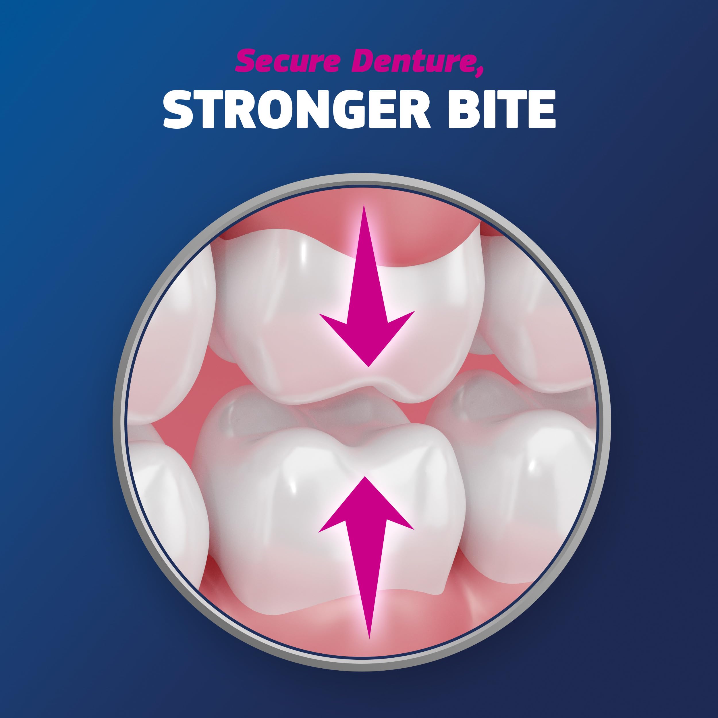 Fixodent Plus Scope seal along denture edge to block food particles