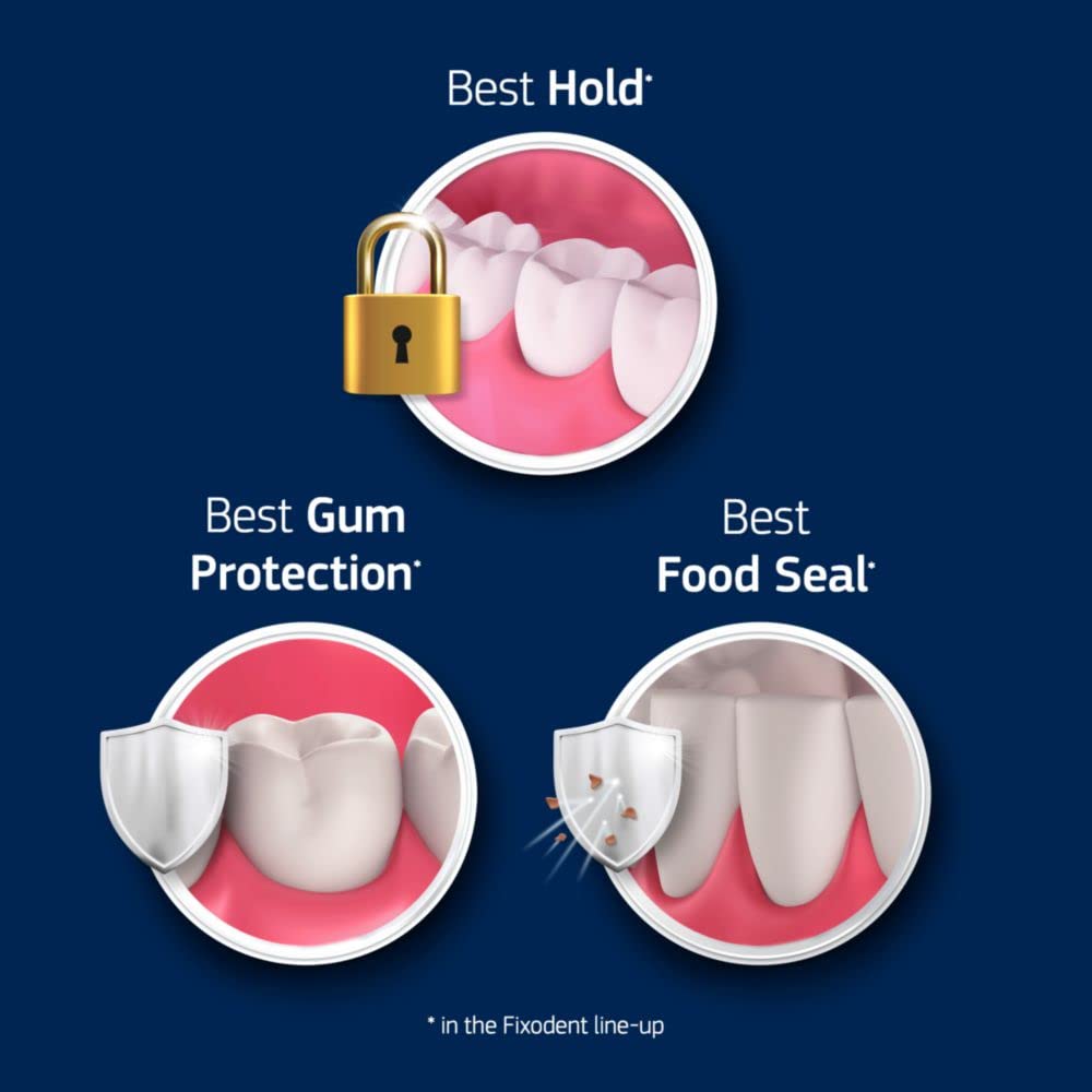 Fixodent Professional breath bacteria shield promotes fresher mouth throughout the day.
