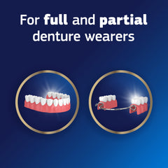 Full denture fit with Fixodent Ultra Max Hold for confidence