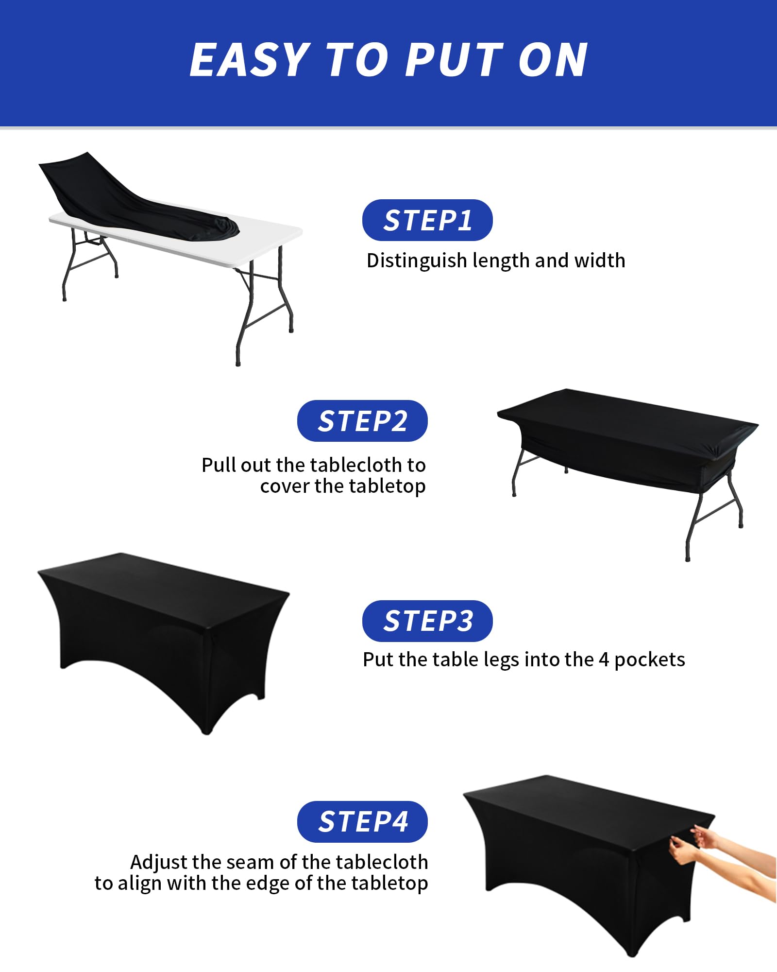 Washable Fixwal table cloths are easy to clean after parties and buffets