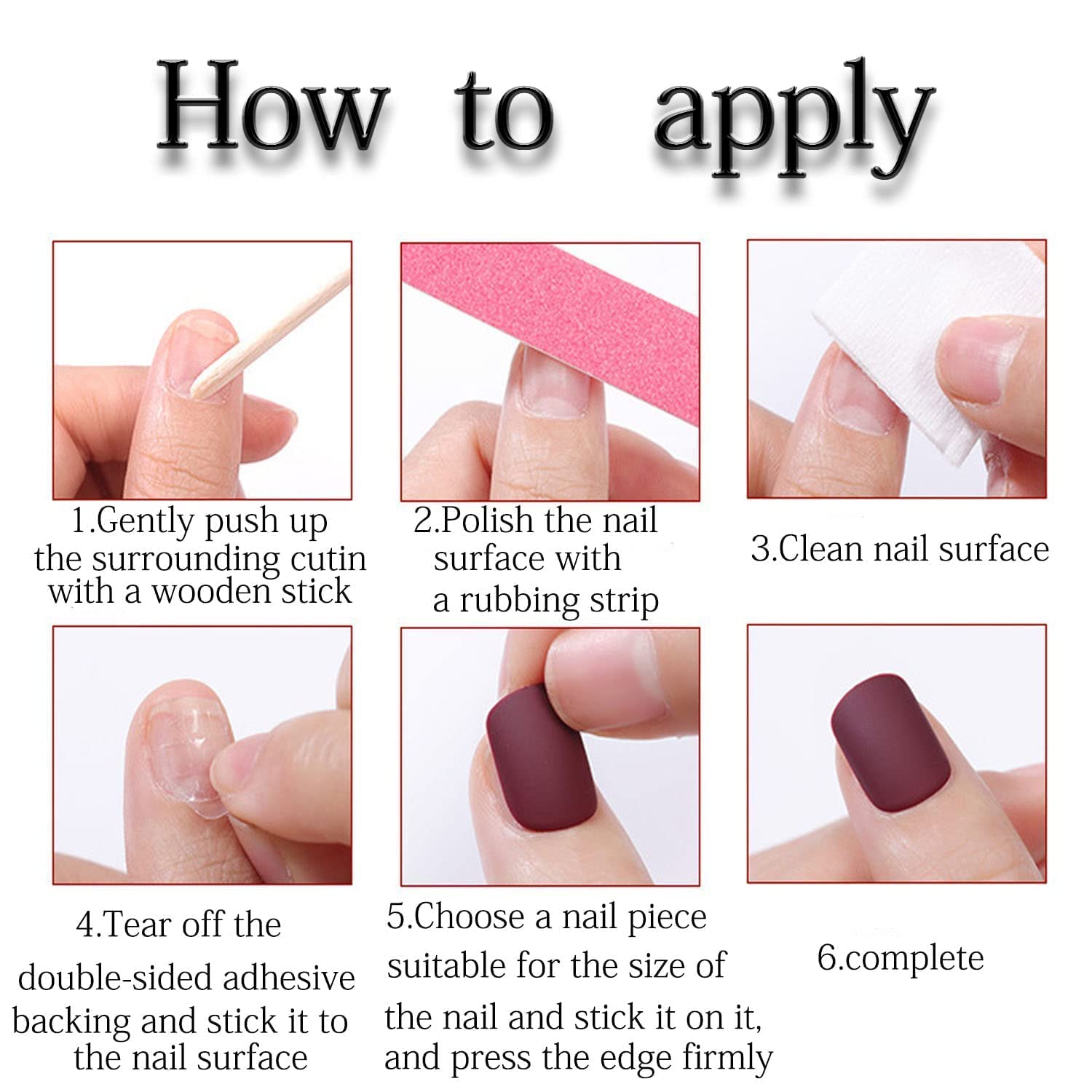 FJSMTOPl reusable sizes allow comfortable, customizable nail fits.
