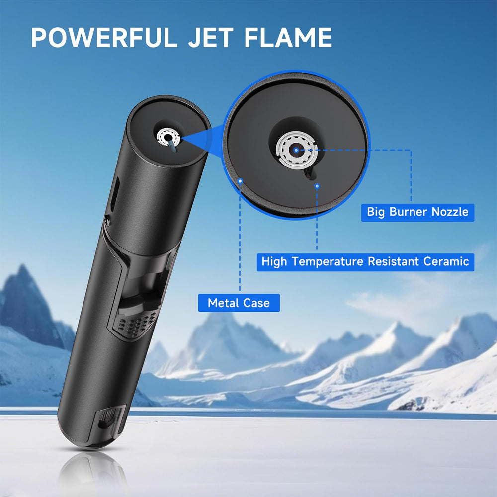 Copper nozzle on Flame Bird torch lighter enhances durability and performance.