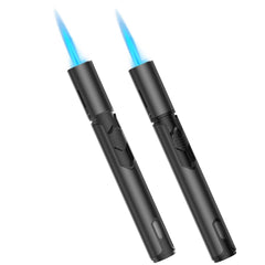 Flame Bird torch lighter with visible fuel window for easy refilling and monitoring.