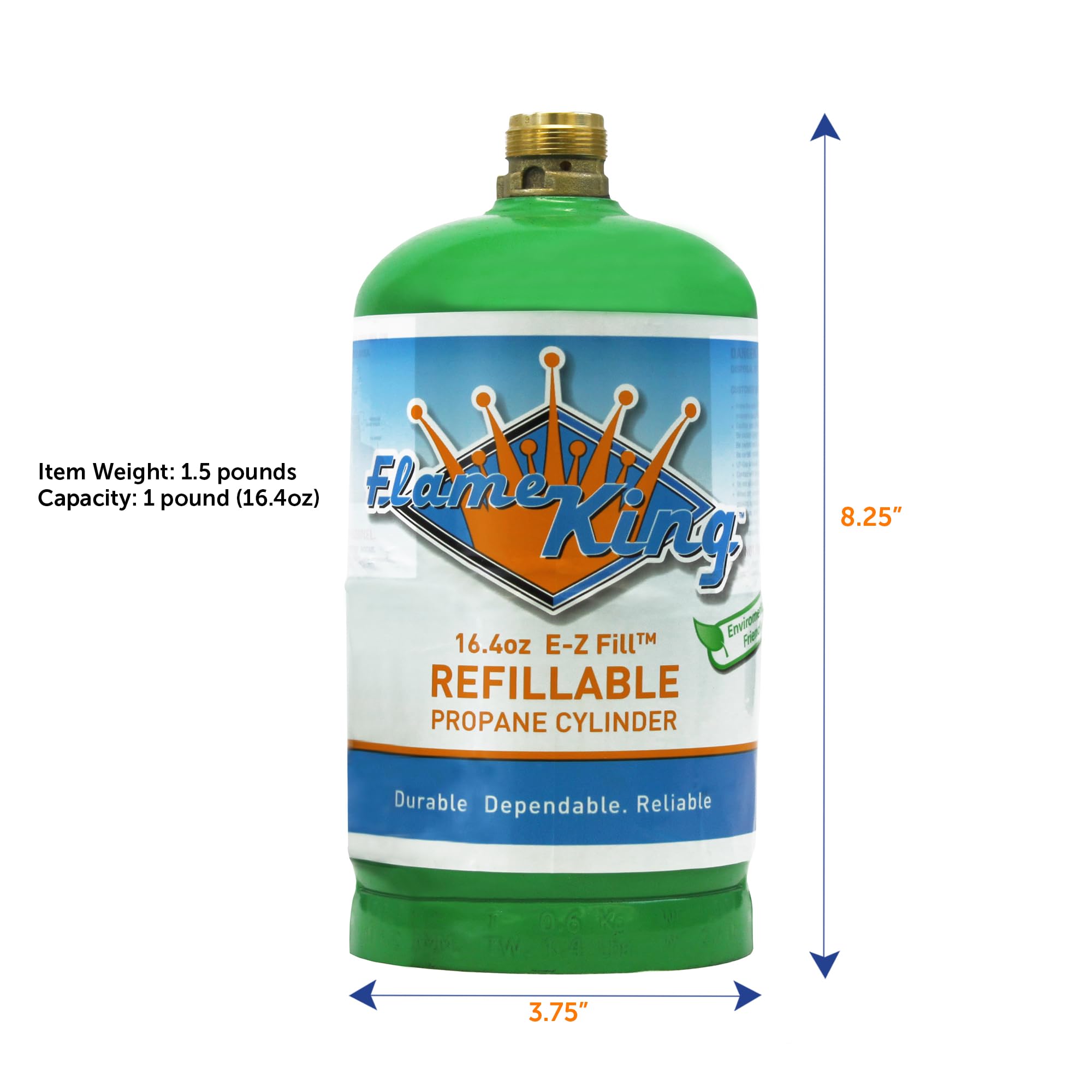 Flame King refill kit option supports easy backyard refilling