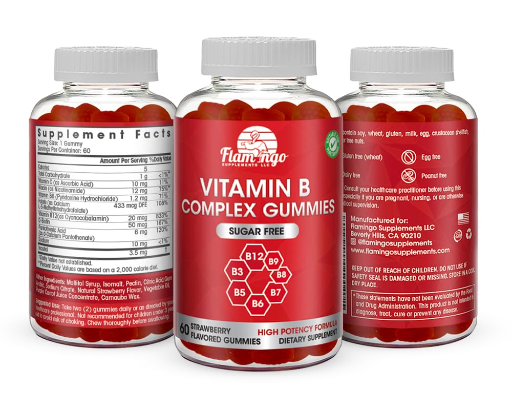 Flamingo Supplements Sugar Free Vitamin B Complex label closeup signaling third-party testing quality