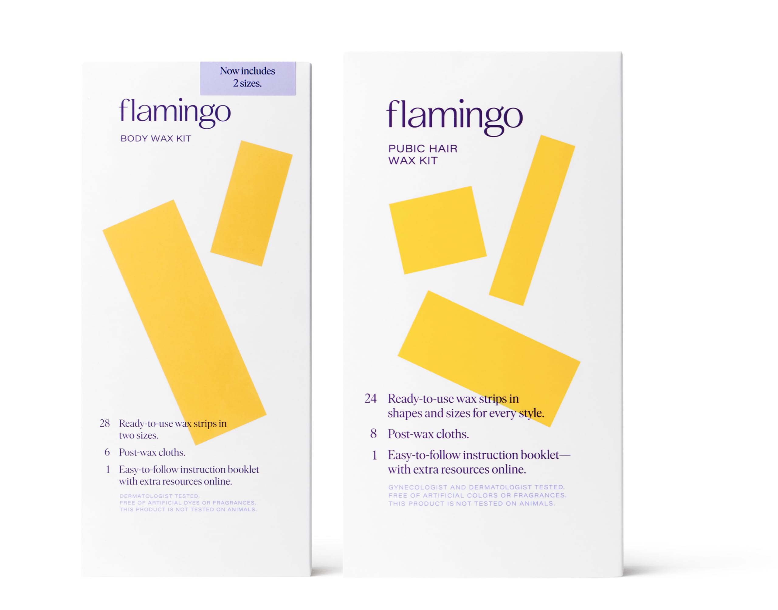 Flamingo Wax Kit body no-heat strips for easy at-home hair removal.