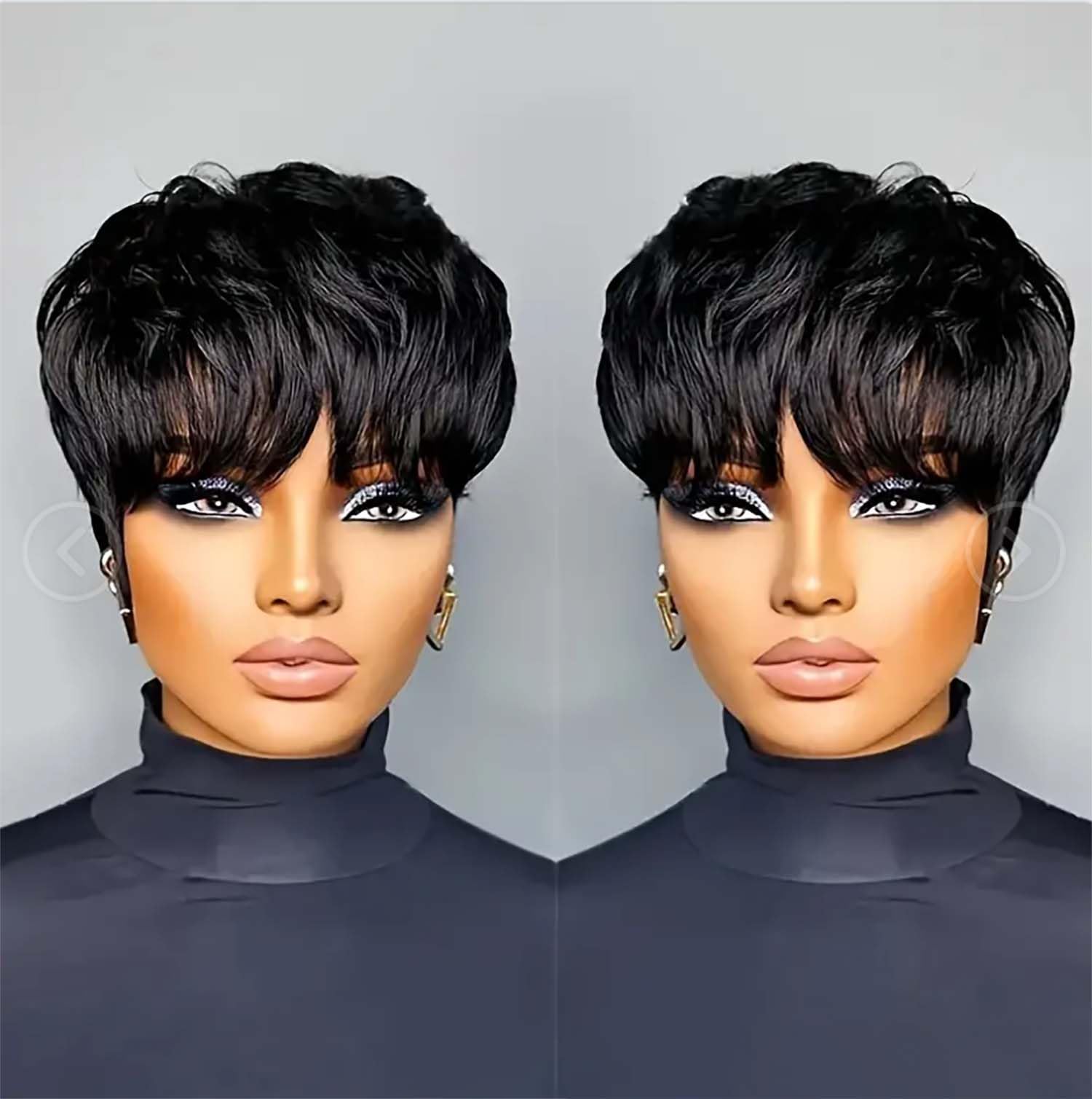 Flandi Pixie Cut Wig front view with natural layers for everyday wear