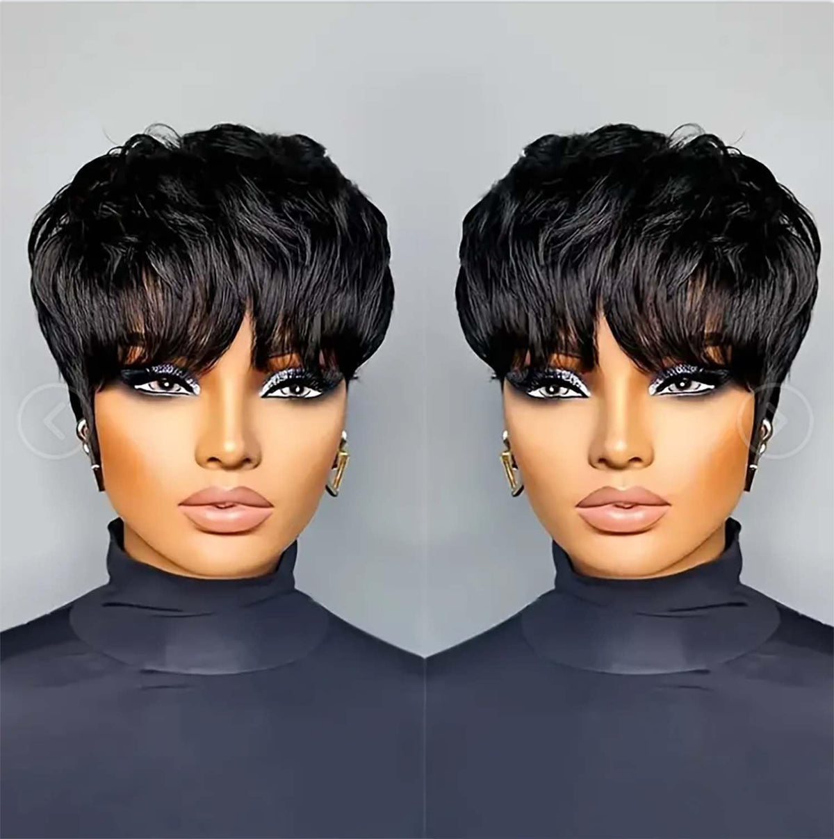 Flandi Pixie Cut Wig front view with natural layers for everyday wear