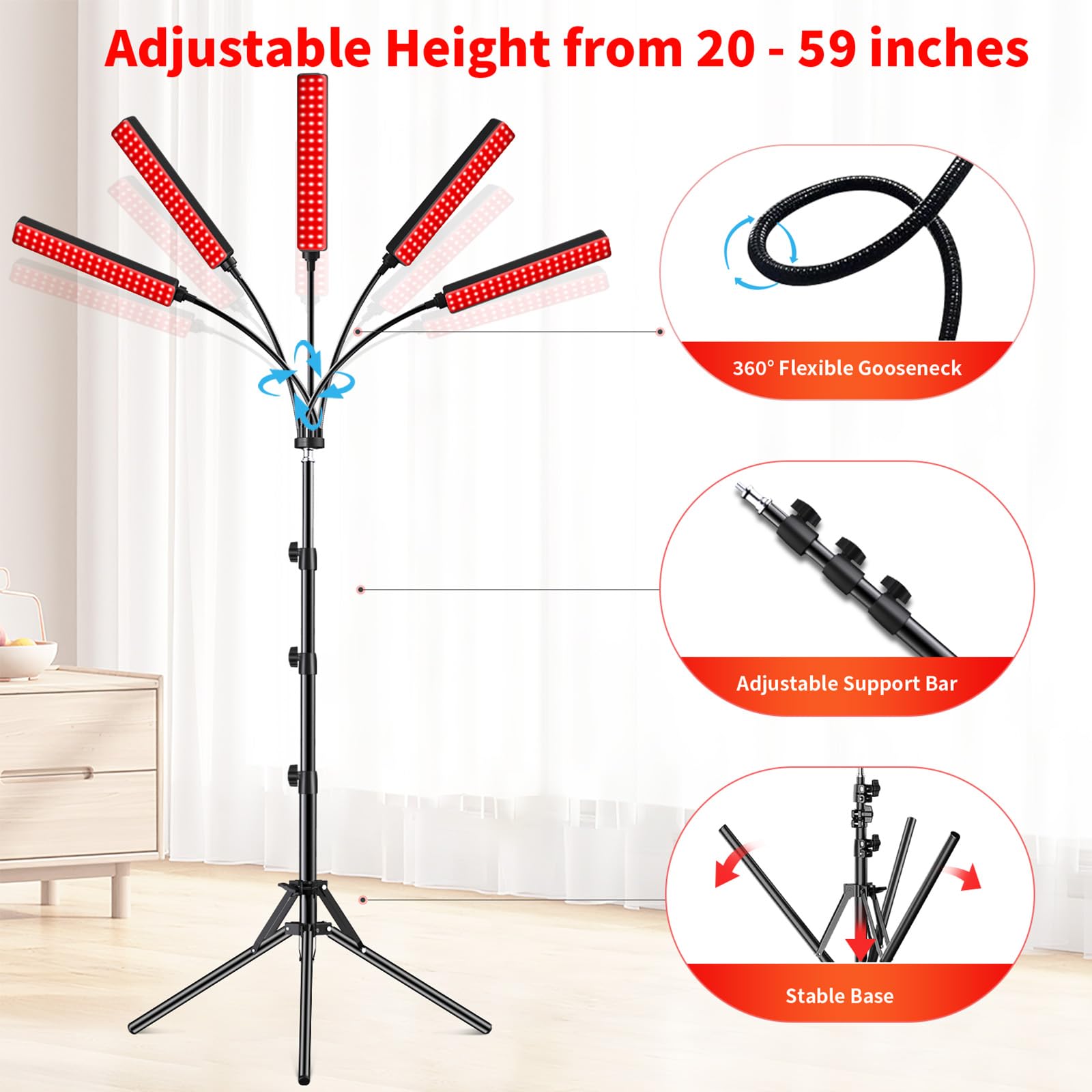 FlaoAito portable red-light device for easy at-home use.