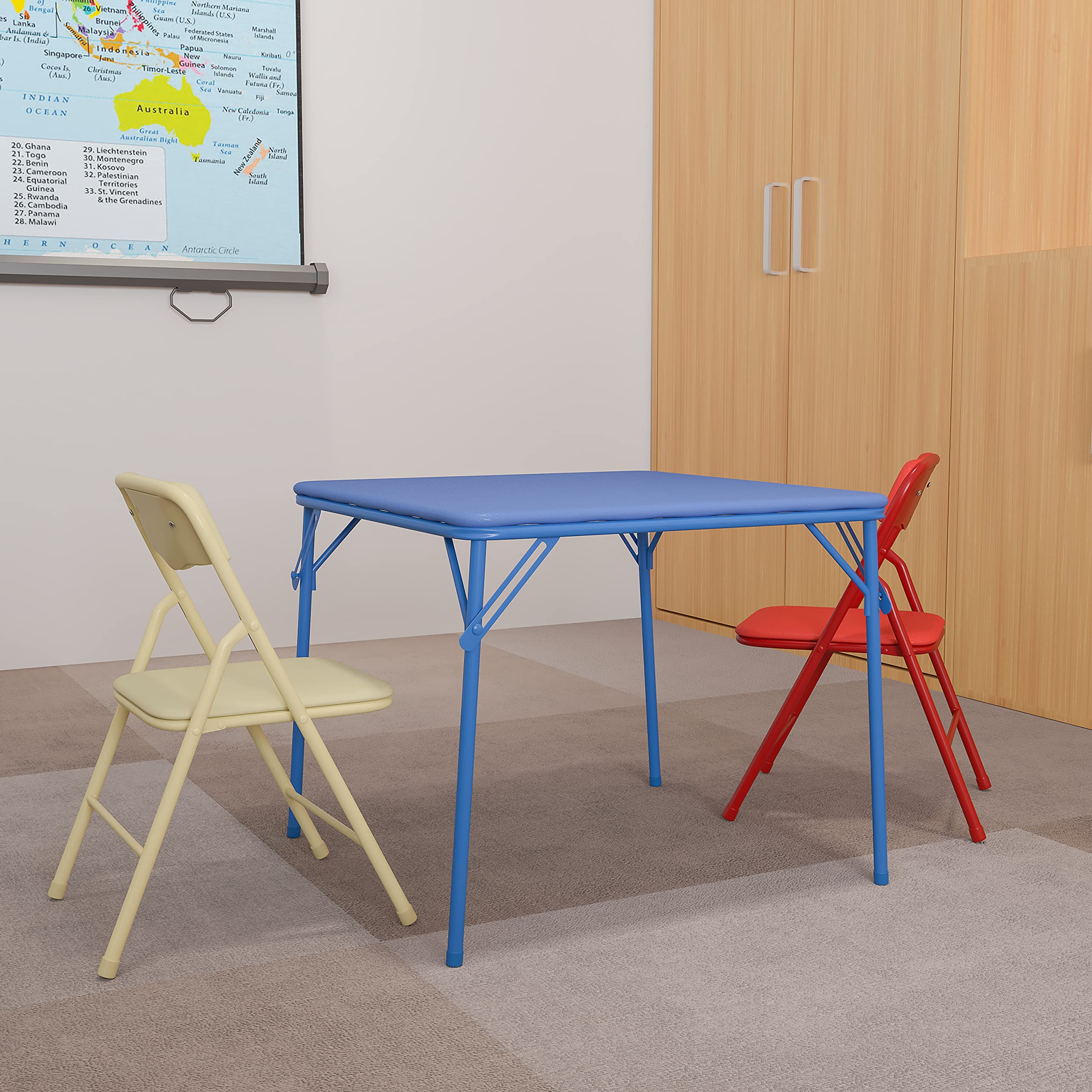 Flash Furniture Mindy folding chairs in multicolor, compact seating for children