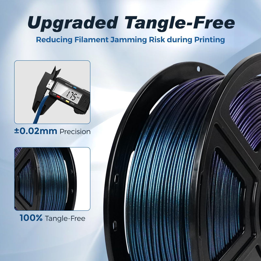 FLASHFORGE 1.75mm diameter with +/-0.02mm precision for consistent extrusion.