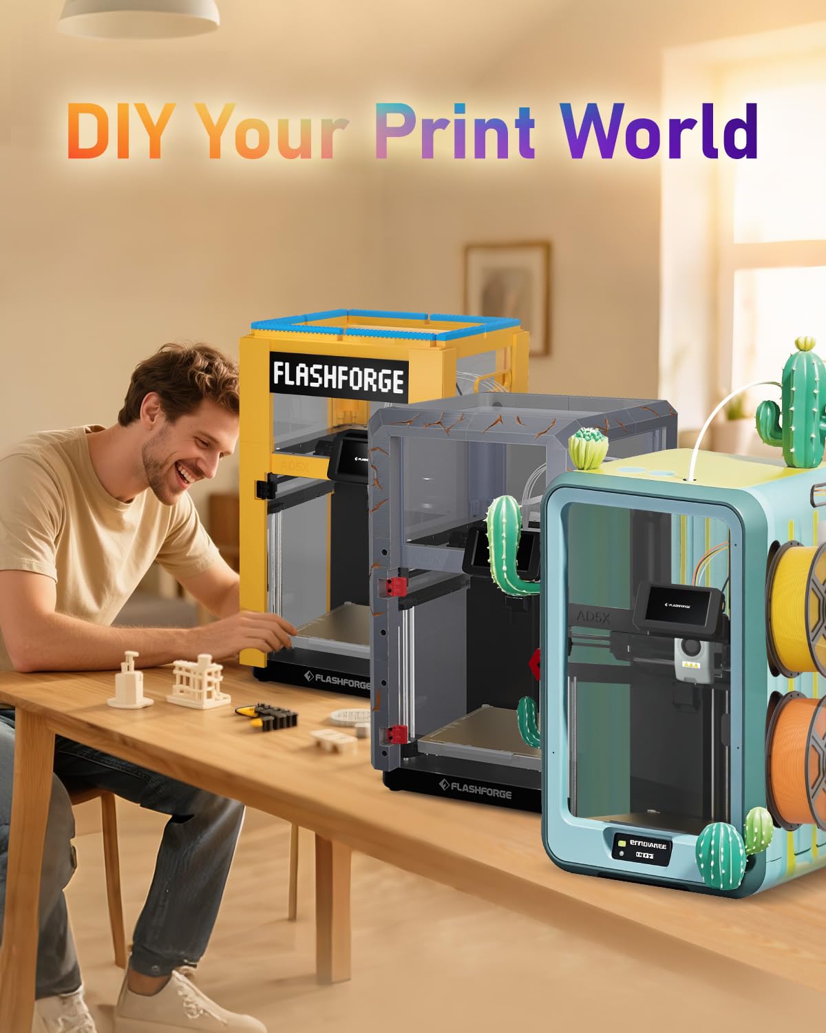 FLASHFORGE AD5X enclosure assembly mount points help quick setup.