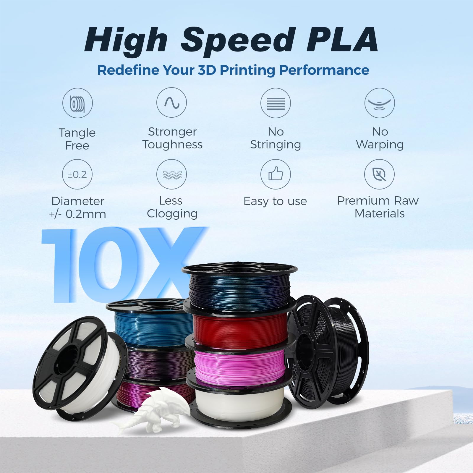 FLASHFORGE high-speed printing setup at 500mm/s enabling rapid prototyping.