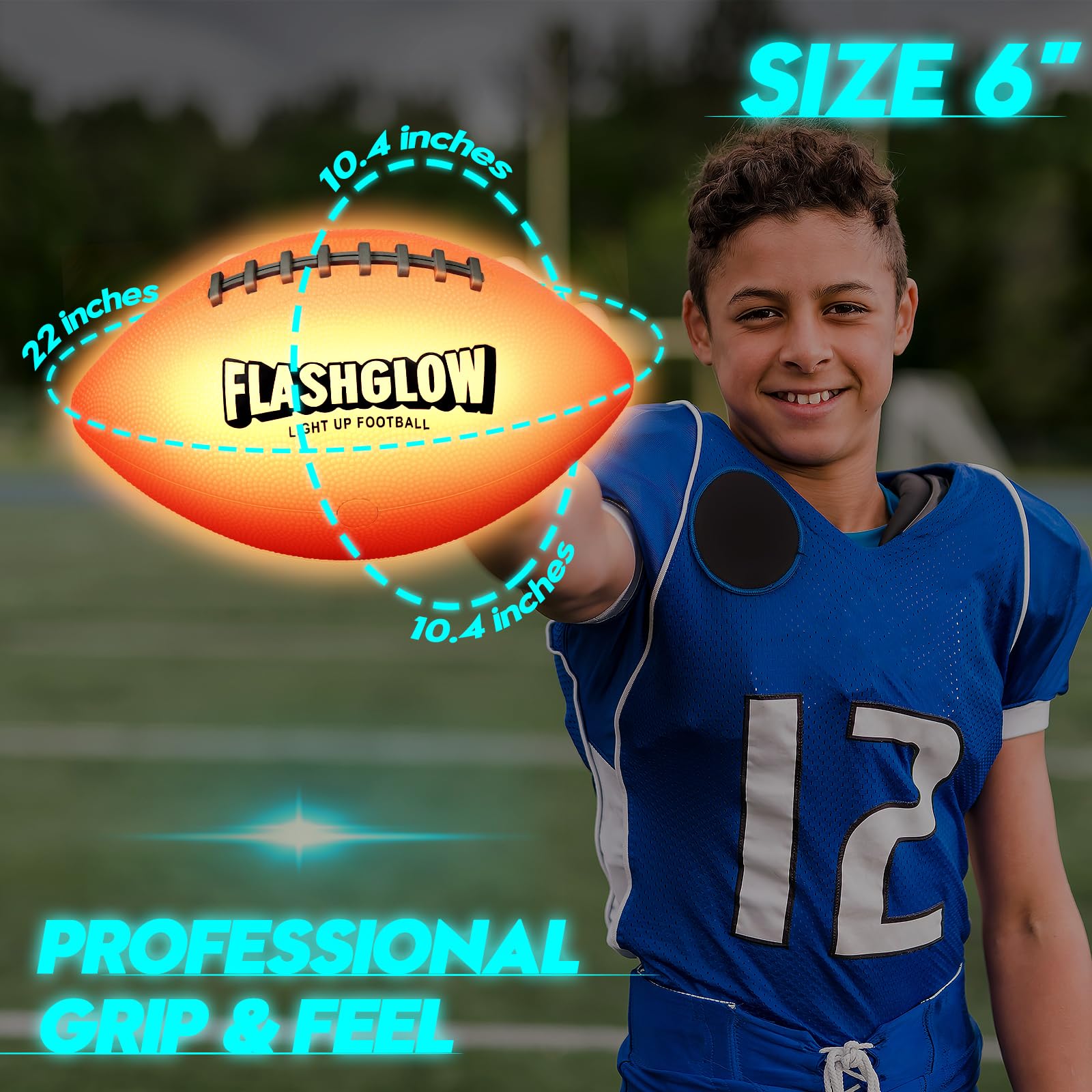 FlashGlow gift packaging of glow football ready for holidays